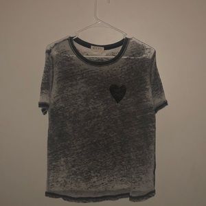 Grey “no heart” T-shirt